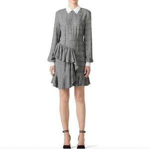 Petersyn Gray Plaid Carter Dress Long Sleeve Collared Dress Size Medium